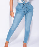 Scrunch Waist Stretch Jeans