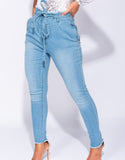 Scrunch Waist Stretch Jeans