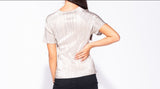 Metallic Ribbed Top