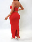 RED SKIRT SET