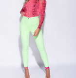 Neon Green Stretch Jeans