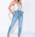 Scrunch Waist Stretch Jeans