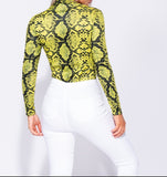 Green Snake V Front Bodysuit