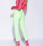 Neon Green Stretch Jeans