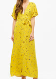 Yellow Floral Maxi Dress