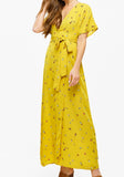 Yellow Floral Maxi Dress