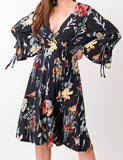 Black Floral Plus Size Dress