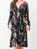 Black Floral Plus Size Dress