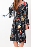 Black Floral Plus Size Dress