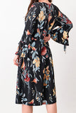 Black Floral Plus Size Dress