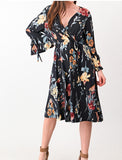 Black Floral Plus Size Dress