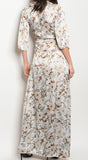 WHITE FLORAL MAXI DRESS