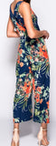 Navy Floral Jumpsuit