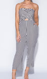 Stripe Tube Jumpsuit