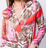 Paisley Scarf Print Bodysuit