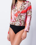 Paisley Scarf Print Bodysuit