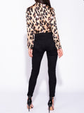 Leopard Wrap Front Bodysuit