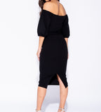 Black Button Front Dress