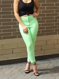 Neon Green Stretch Jeans