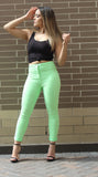 Neon Green Stretch Jeans